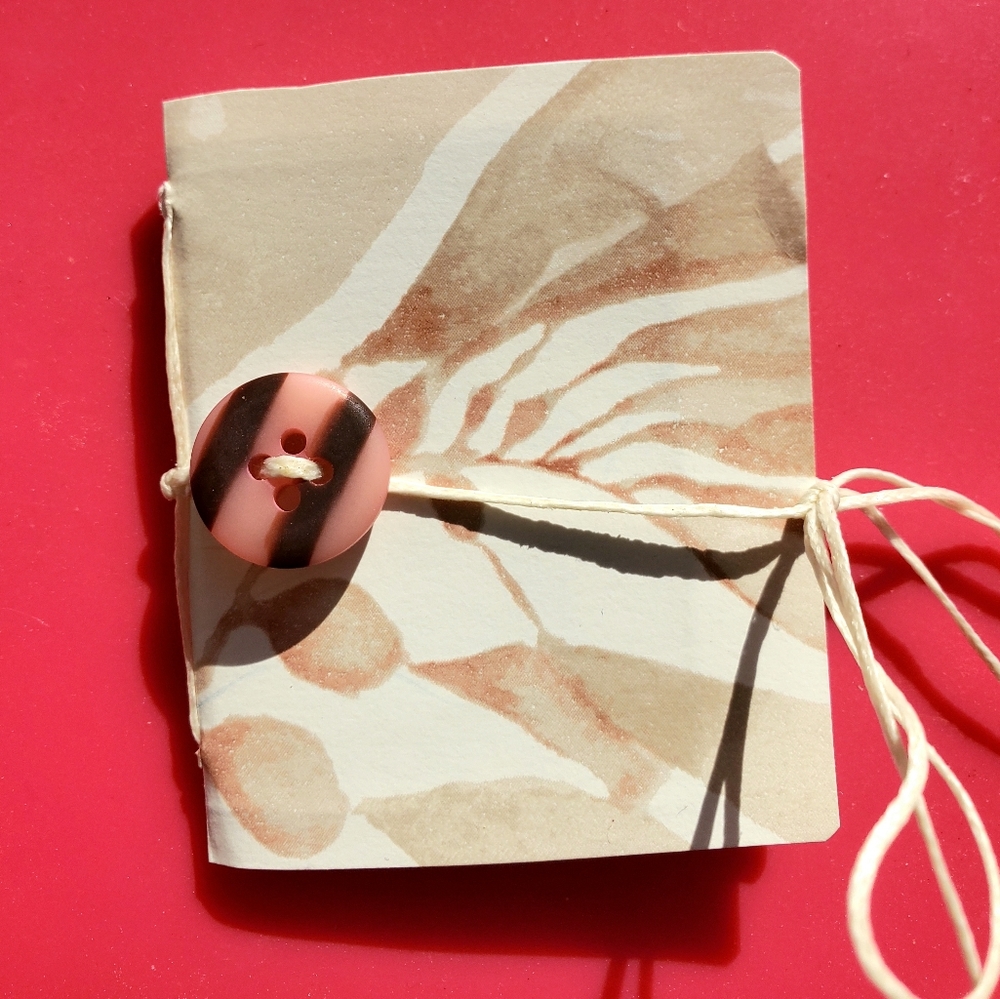 😀 HAND CRAFTED mini book notebook ethnic ladies fashion